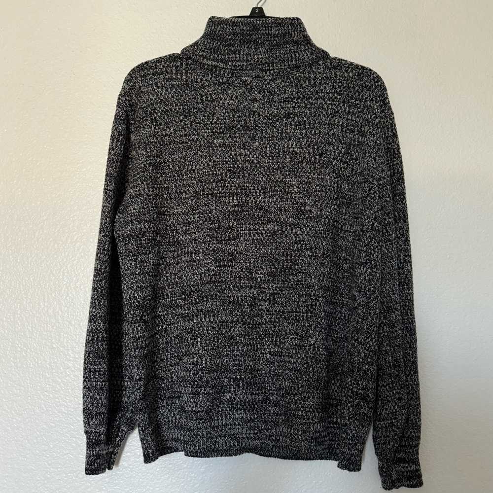 Dark Gray Knitted Turtleneck Sweater